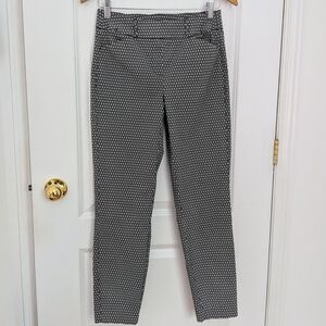Reitmans Navy Diamond Print Stretch Ankle Pants – Women’s Size 6 #48